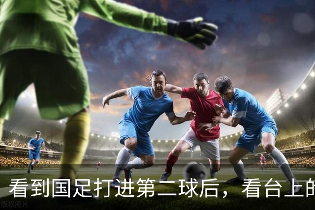 看到国足打进第二球后，看台上的王玉栋激动庆祝